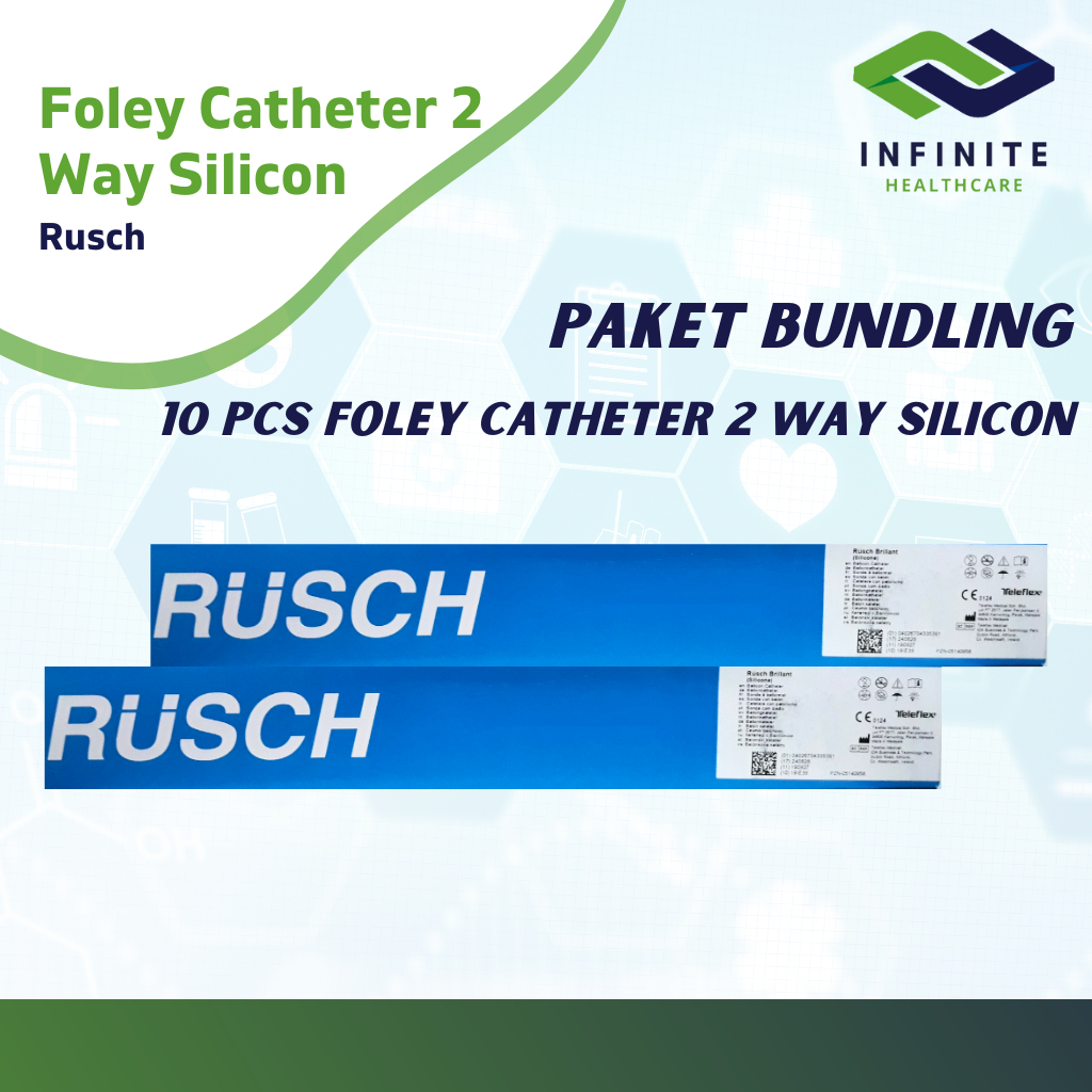 PAKET BUNDLING 10 PCS Foley Catheter Silicon Rusch Selang Urin Kateter Silikon