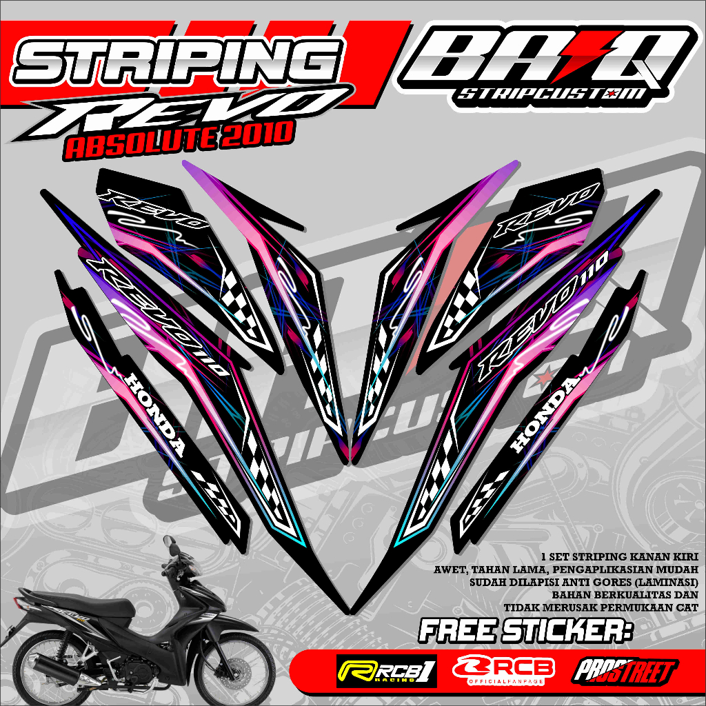 STICKER STRIPING REVO ABSOLUTE 2010 - STRIPING REVO ABSOLUTE 2010 PREMIUM GRAFIK 02