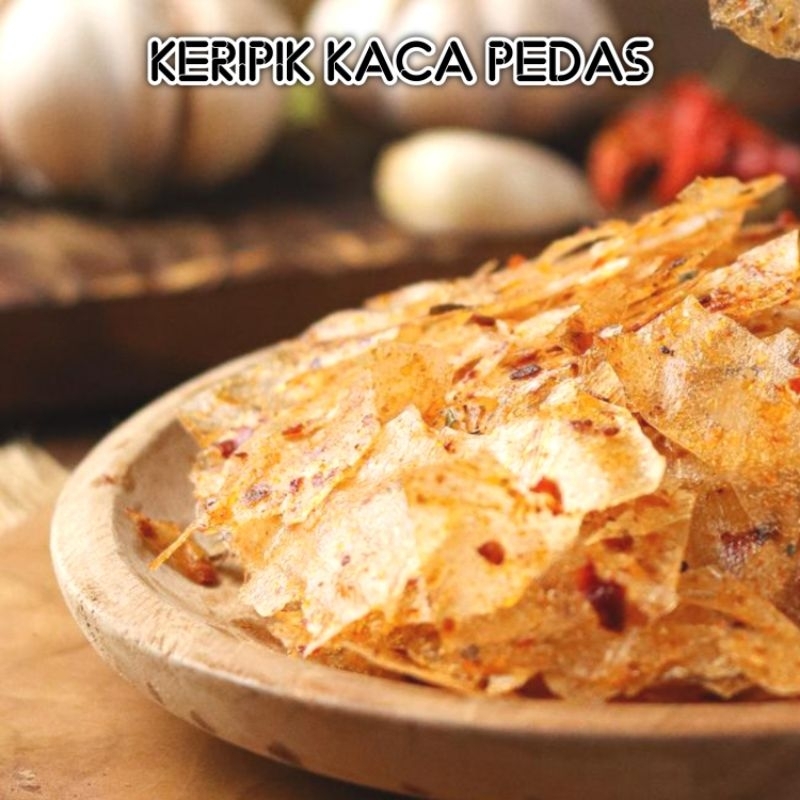 

ILAN DIHYAH SHOP - Kripca Keripik kaca keripik beling pedas 250gr