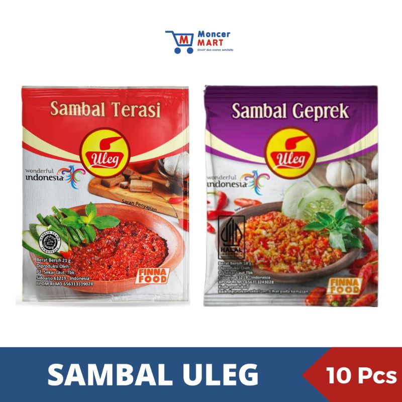 

Sambal Uleg Finna Instan Sambal Terasi | Sambal Geprek 10 Sachet @18 g