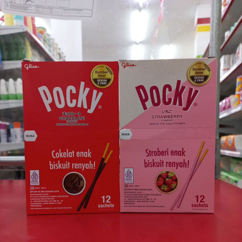 

Glico pocky 144 gr, 1 pak isi 12 pcs @12 gr