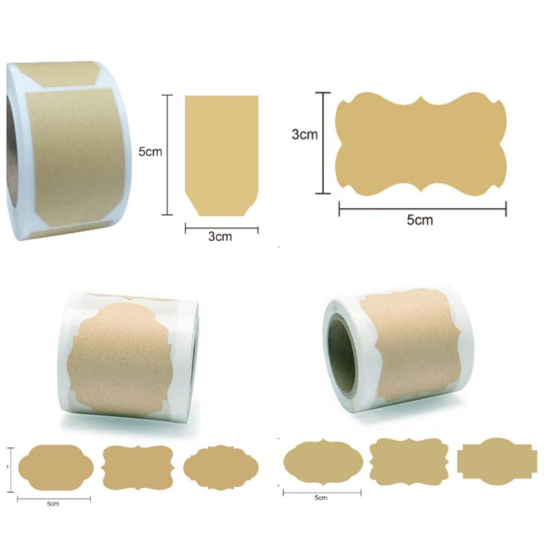 

50 Pcs/300 Pcs - Blank Kraft Paper Label DIY