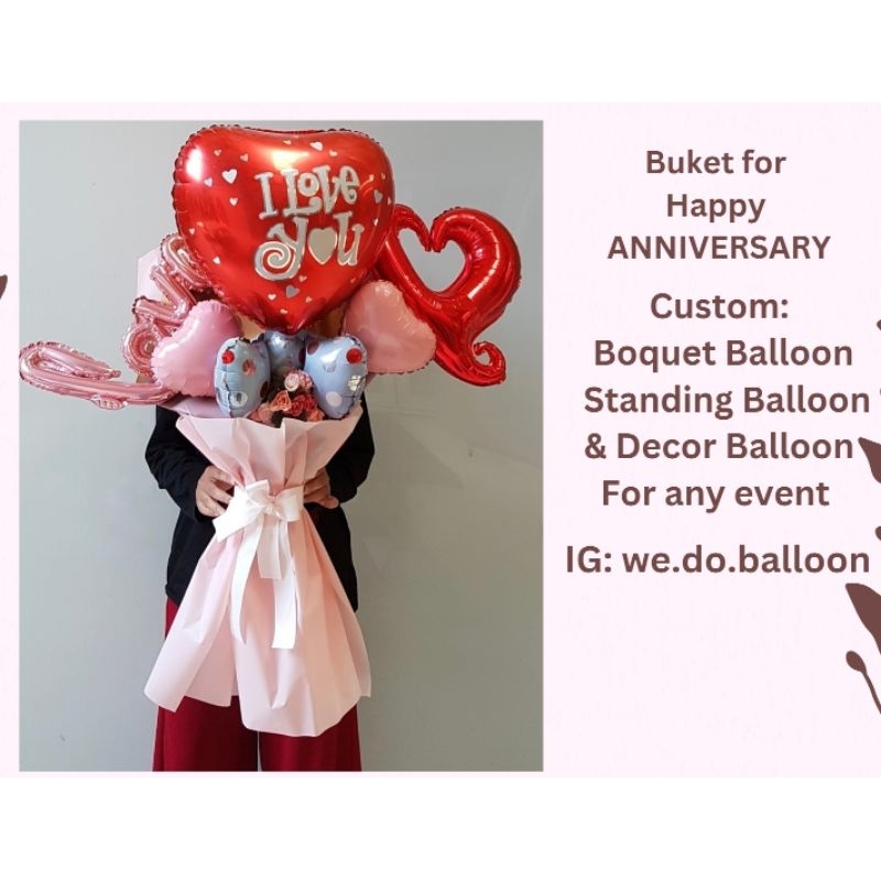 Buket Balon Birthday-Buket Balon Anniversary-Buket Balon Custom