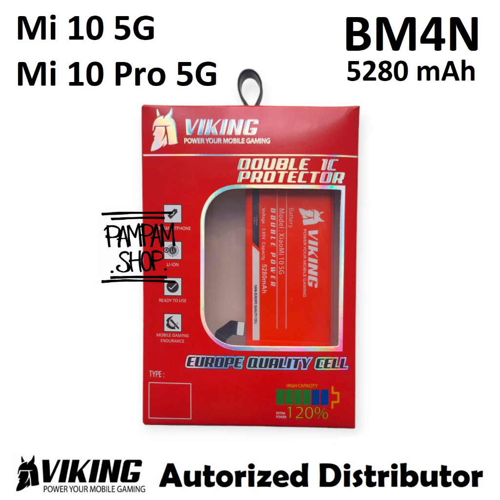 VIKING Baterai Double Power BM4N XiaoMi Mi 10 5G Mi10 Pro Batre Batrai Battery Original Ori HP Handp