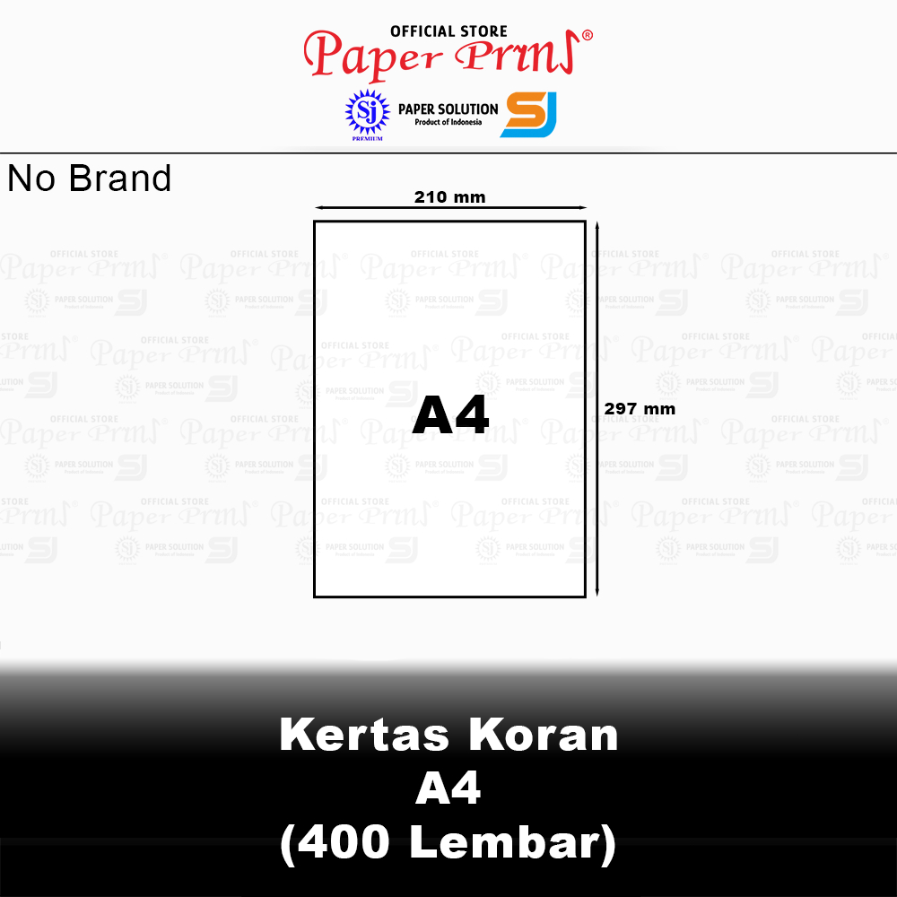 

ghg Kertas Koran Buram A4 No Brand 400 Lembar