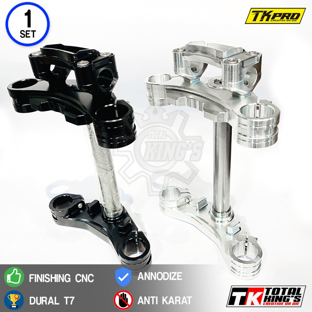 SEGITIGA FORK ATAS BAWAH NINJA AS 33 PNP RXKING SCORPIO FINISHING CNC DURAL T7 BY TKPRO