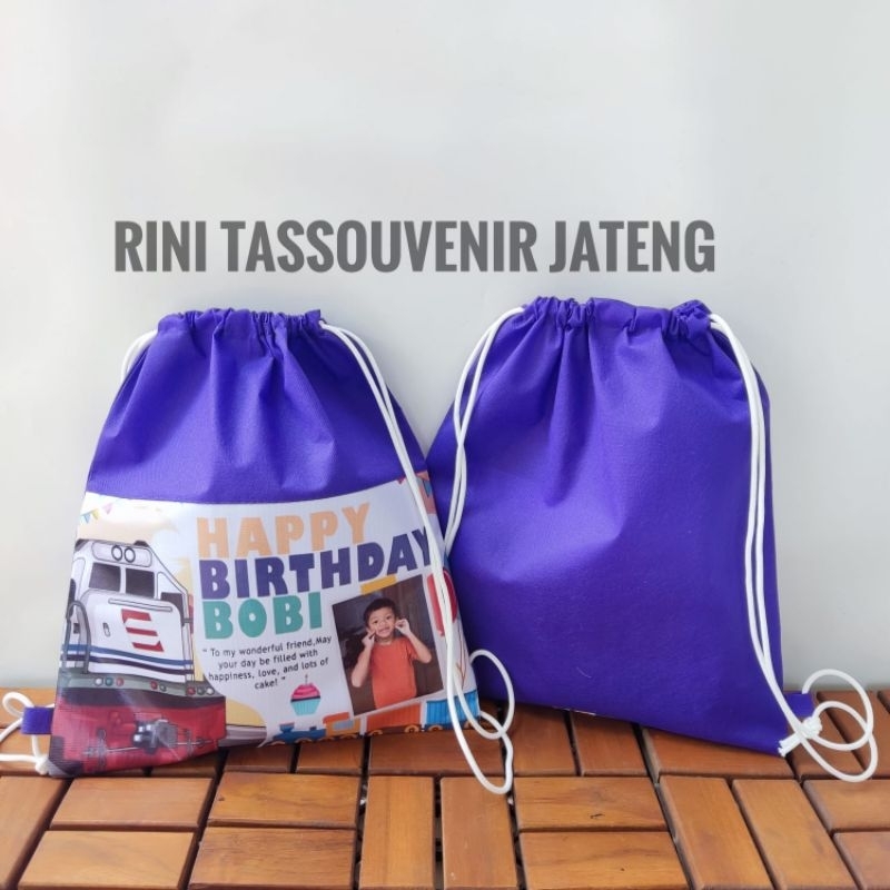 

Tas souvenir ultah serut tali Tas ulang tahun gendong Tas Ultah murah