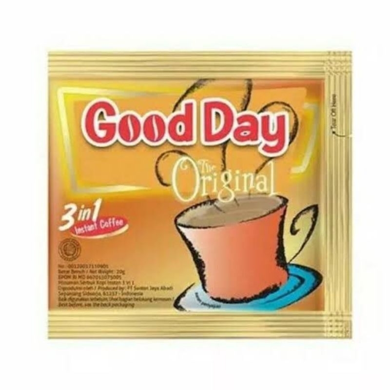 

GOOD DAY Original 10 pcs × 20 gram kopi renceng rentengan