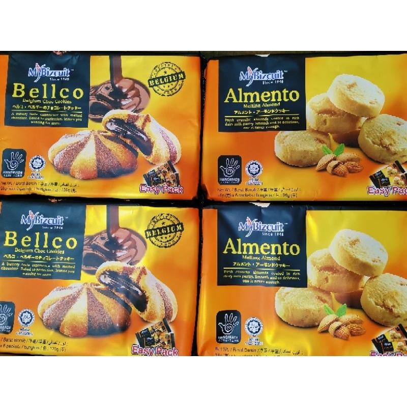 

Mybizcuit Biskuit Bellco Kukis Almento Kukis / Kacang, Coklat ED 2024