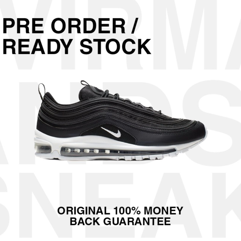 Nike Airmax 97 Black White [ Mens ] Original 100% Sneakers Resmi