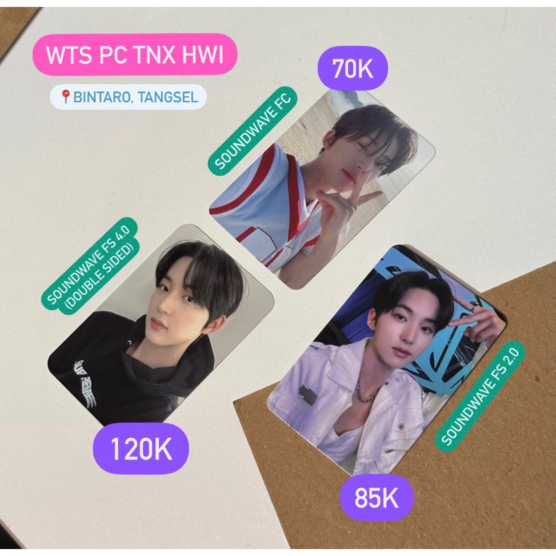 PC FS SOUNDWAVE HWI TNX THE NEW SIX PHOTOCARD OFFICIAL BOYHOOD