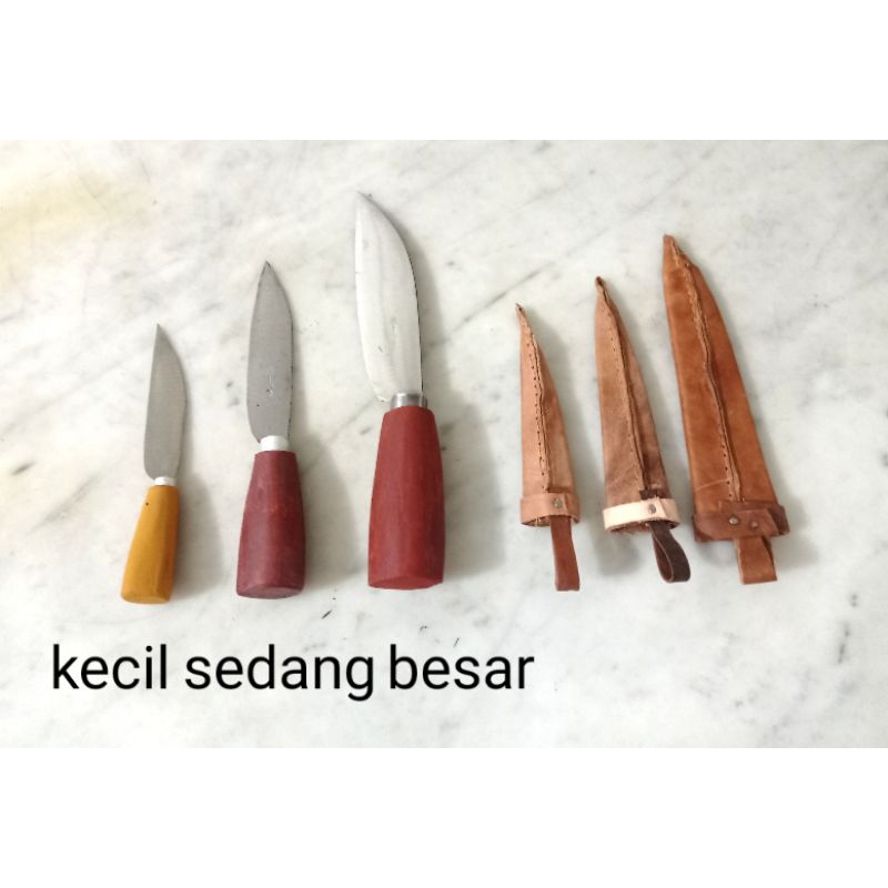 pisau sarung kulit 13cm 16cm & 20cm