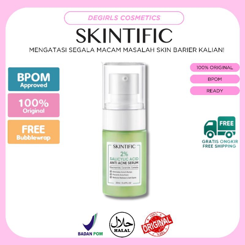 READY SKINTIFIC - Anti Acne Serum Acne Spot Treatment Facial Wash Gel with 2%