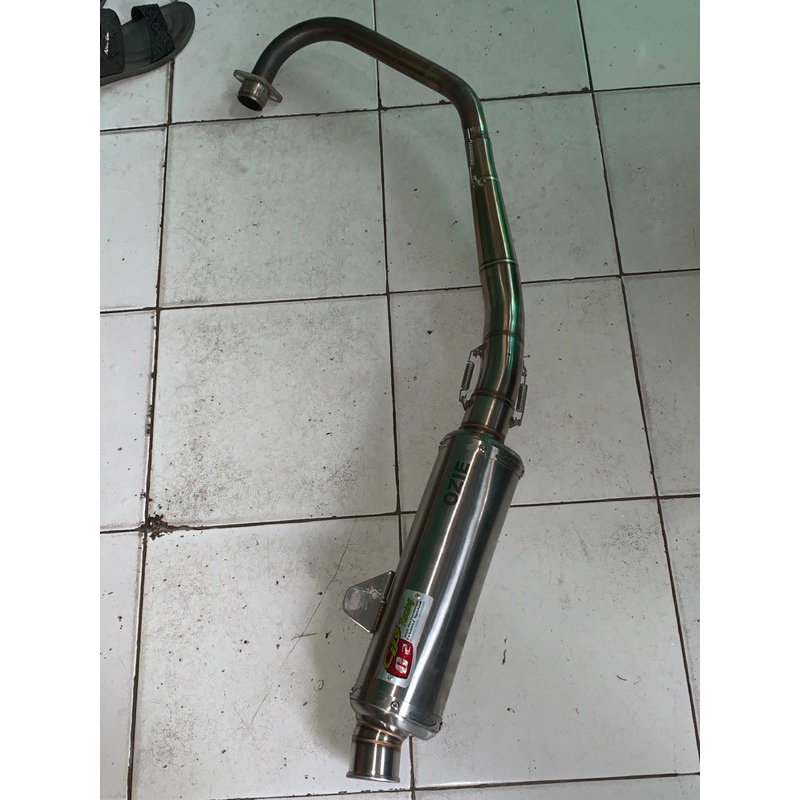 Knalpot CLD C2 ori set leher dan bracket pnp CB/GL/MP