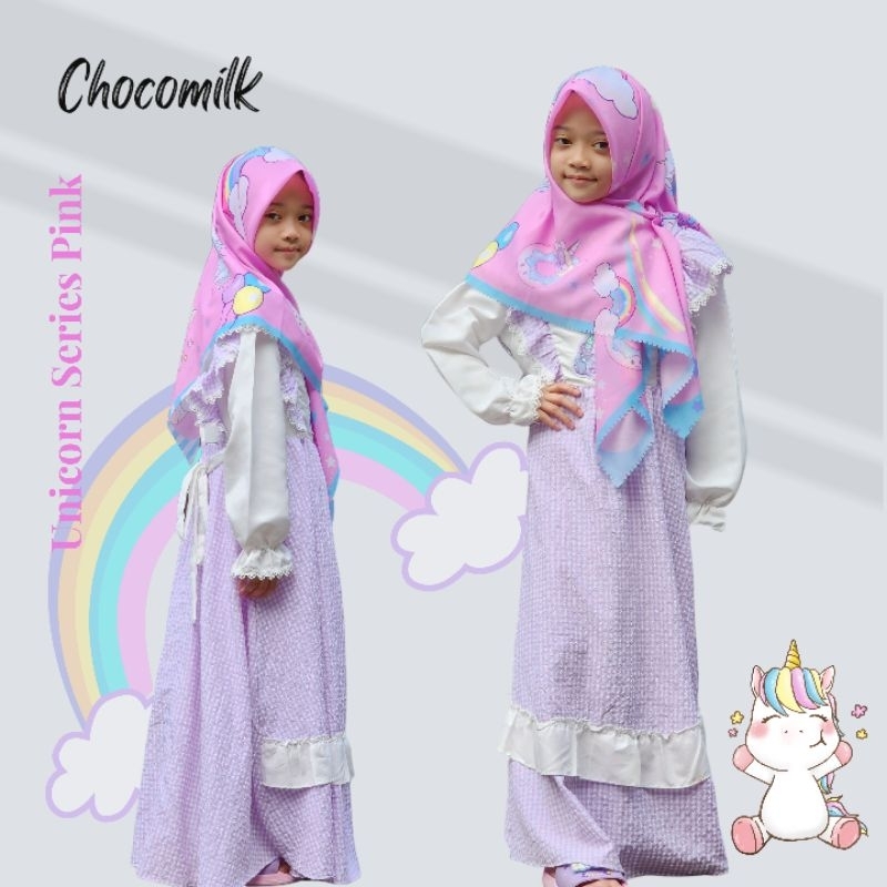 Unicorn Series Pink /hijab anak/printing hijab anak/hijab anak murah/hijab anak lucu