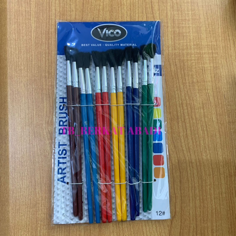 

Kuas Lukis Warna No 12 / Koas Lukis / Kuas Cat Air / Paint Brush / Artist Brush