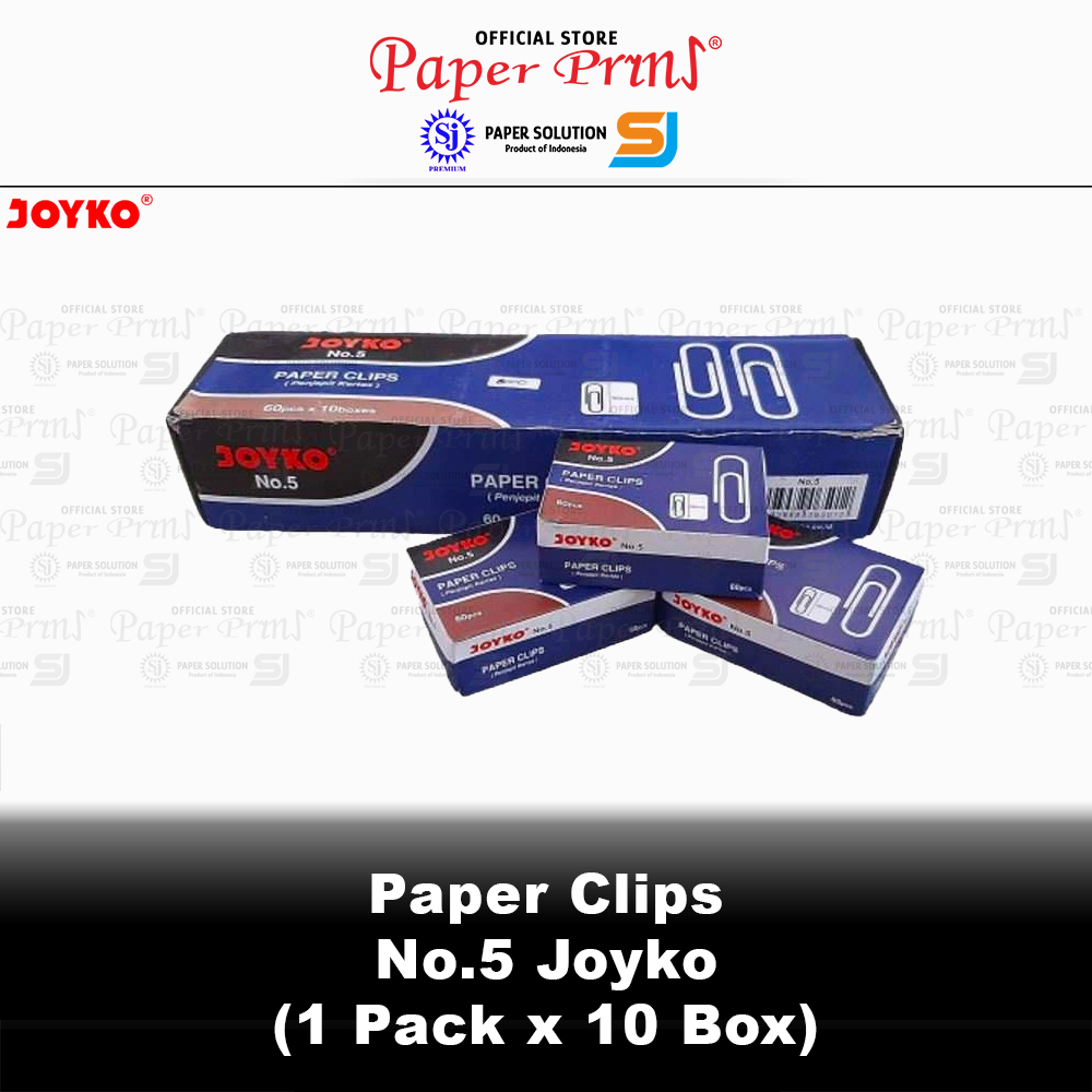 

Penjepit Kertas Segitiga Paper Clips No. 5 Joyko - 1 Box Besar