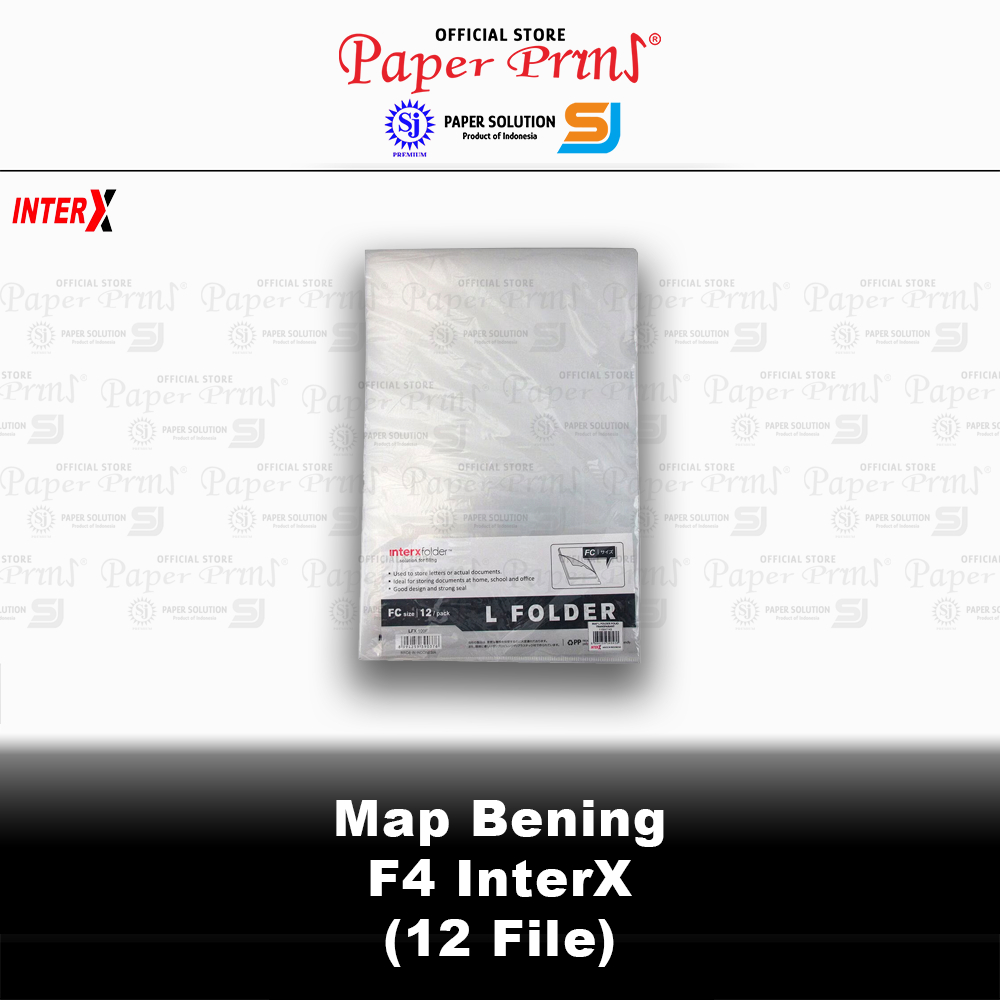 

Map Bening L Folder F4 InterX - 1 Pack 12 Sleeves