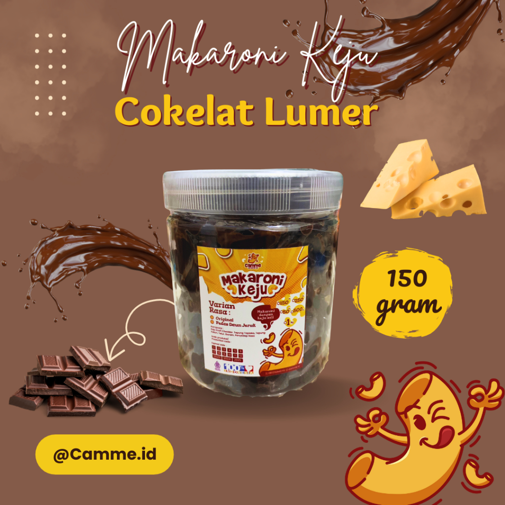 

Makaroni Keju Cokelat Lumer Homemade 150gr Gluten Free | Keju Cheddar dan Edam