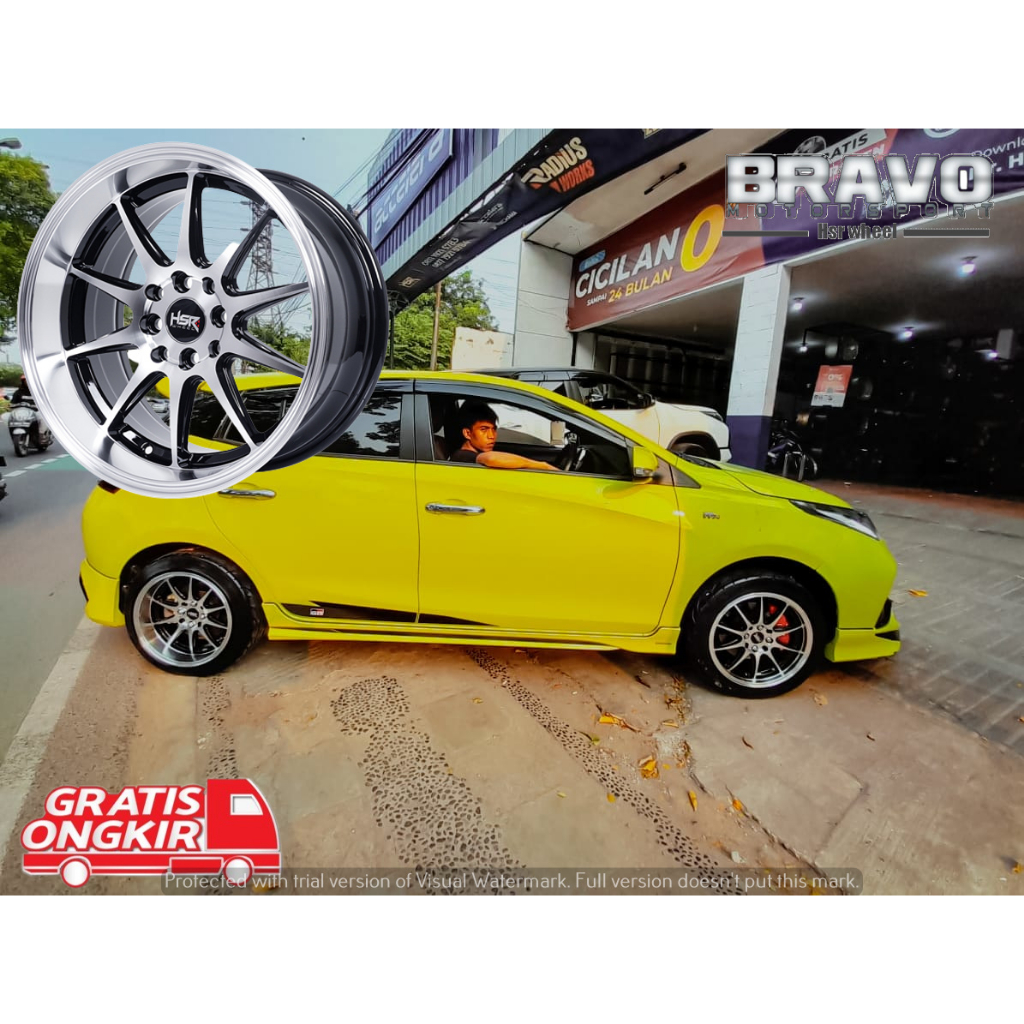 VELG RACING MOBIL YARIS RING 16 HSR TRIBE R16 PELEK CELONG LEBAR BELANG