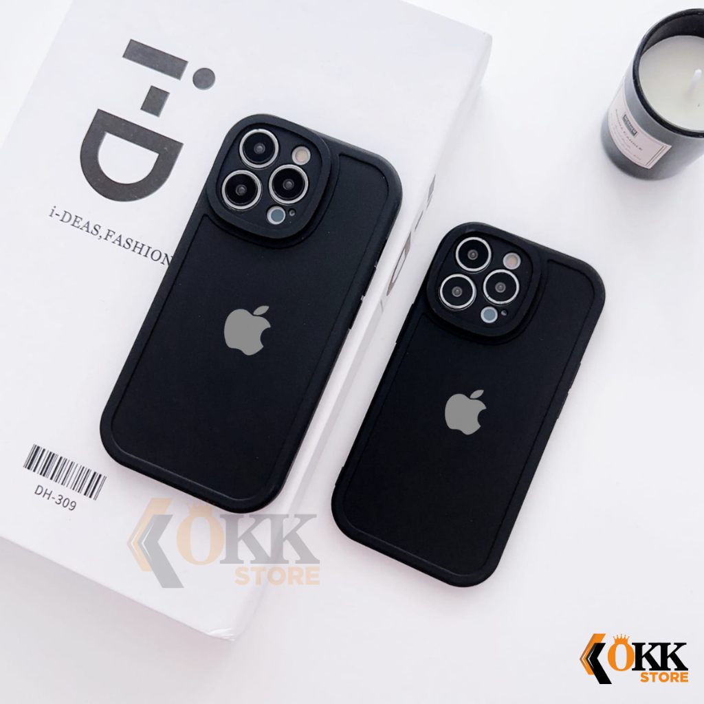 【OKK】 Softcase iPhone Silikon For 6 6s 6+ 6s+ 7 8 7+ 8+ 7G SE X Xs Xr 11 12 13 14 14+ Pro Round Case
