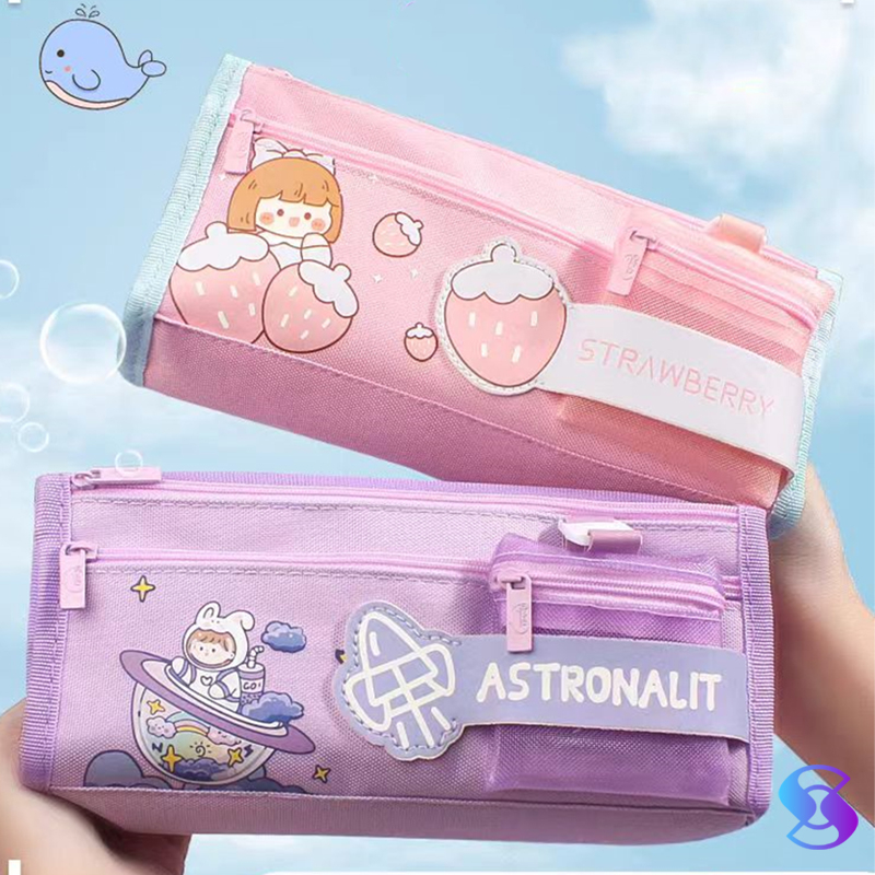 

Tempat Pensil/Pouch/pencil case/Kotak Pensil Multifungsi-Suning Mall