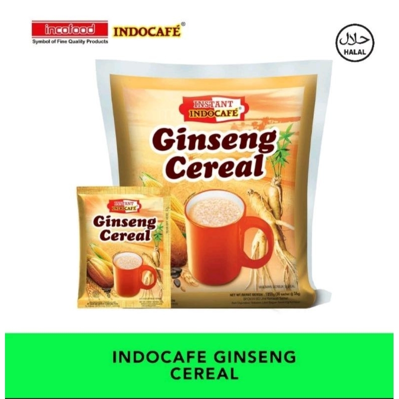 

Indocafe Ginseng Cereal ( 30 saset)(ORIGINAL)