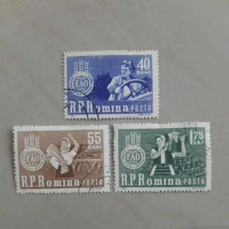 

Perangko Rumania 1963 set 3 prangko