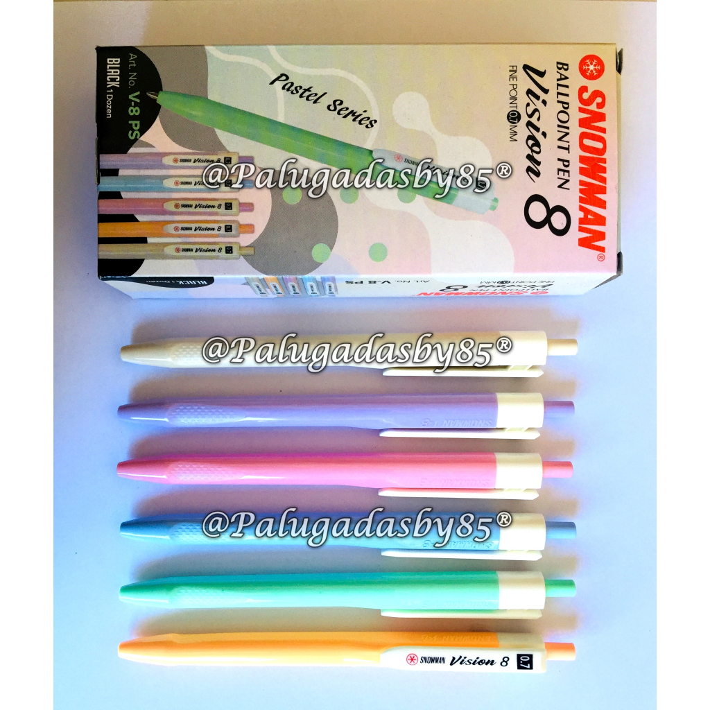 

(1 Biji) Pulpen SNOWMAN V-8 Vision Pastel Series 0.7 mm Hitam/ Bolpen SNOWMAN V8 / Ballpoint SNOWMAN V8 / Bolpoin SNOWMAN V 8