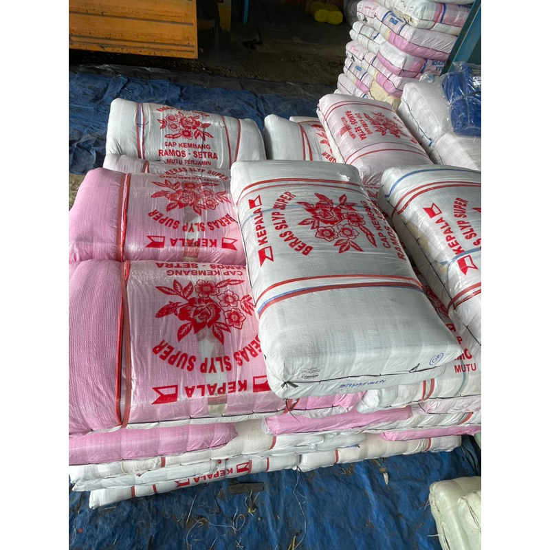 Karung Beras 50 kg KTI Bening Cap Kembang/mawar