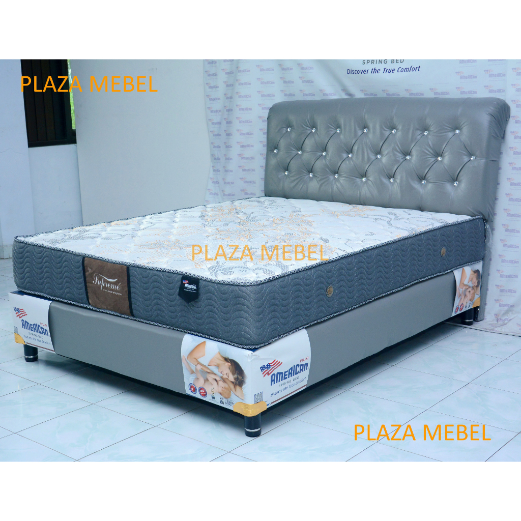 SET Kasur Springbed American Supreme Std + HB Romawi FULLSET