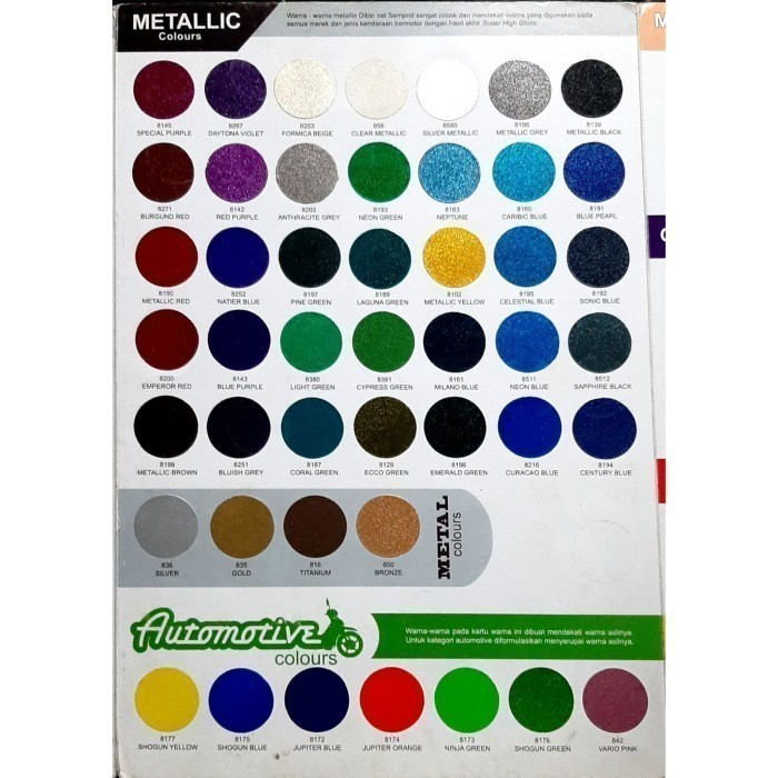 Thebettles  Diton Cat Semprot Semua Warna Lengkap