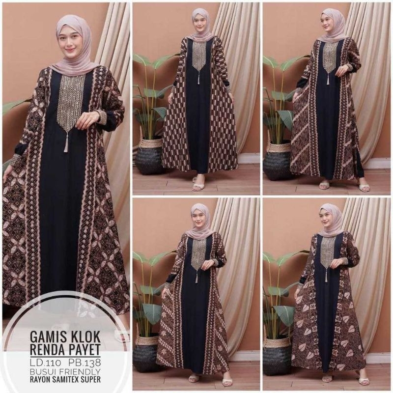 Gamis sogan renda payet