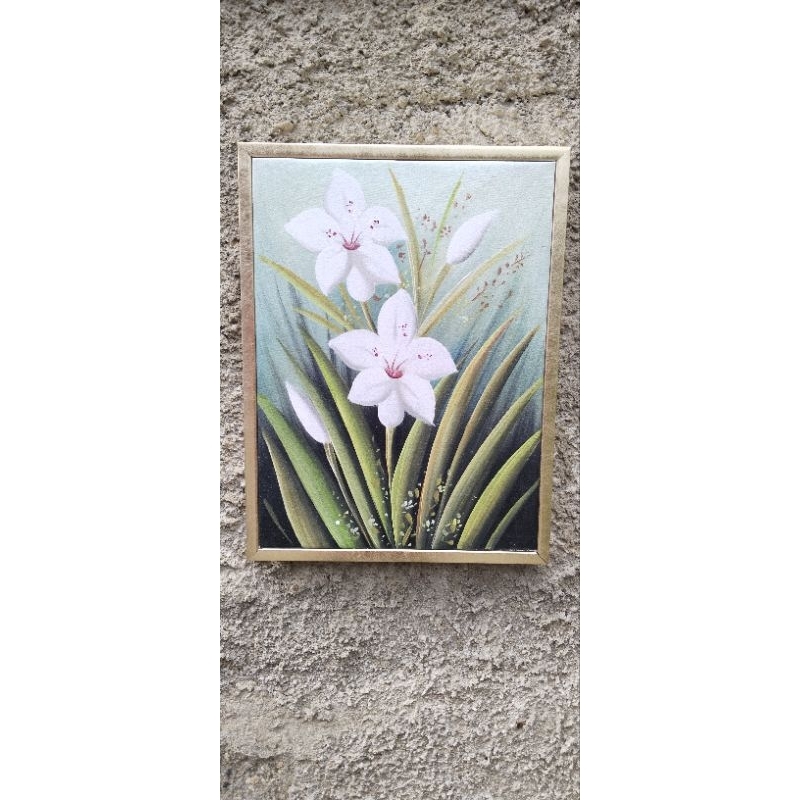 Lukisan mini bunga kamboja