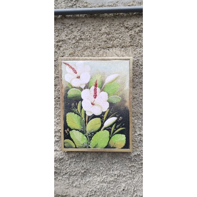 Lotsoolup Lukisan Mini Bunga Kamboja