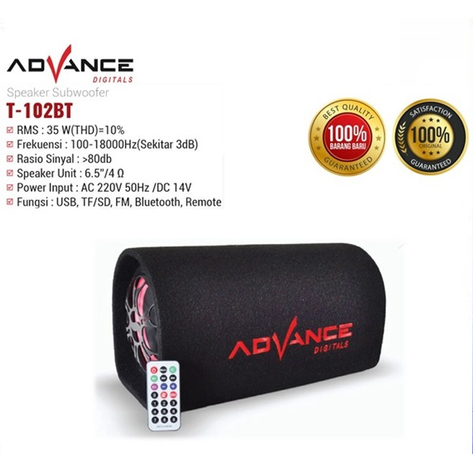 Speaker Advance T-102 / T102 BT ( Subwoofer + Bluetooth + Bass )