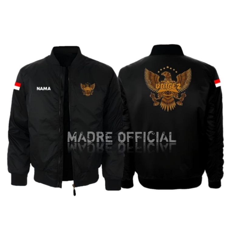 Jaket bomber pria terbaik - bomber BRIGEZ GARUDA bordir - desain custom