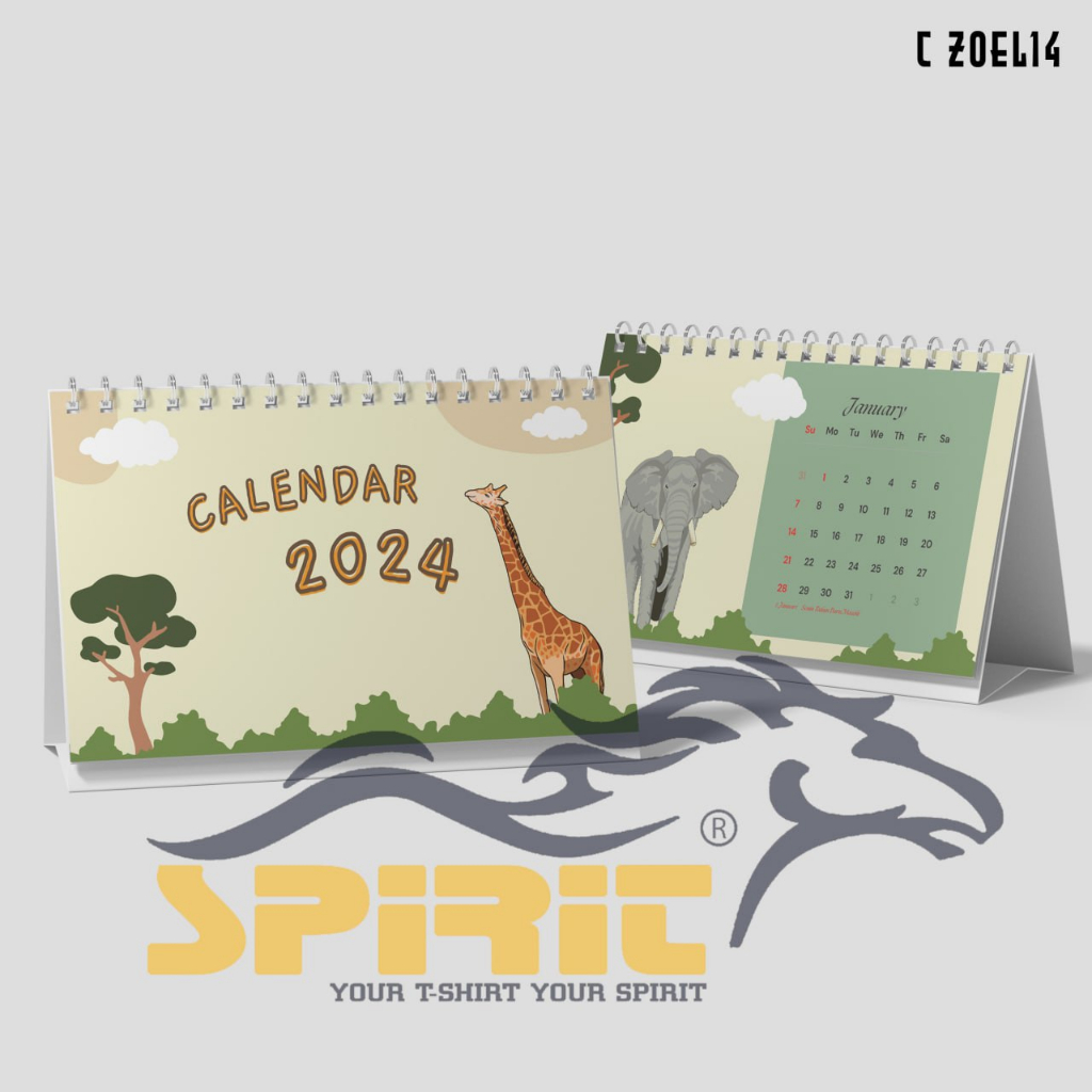 

Kalender Tahun 2024 Meja / Kalender Duduk Aesthetic Murah Desian Animal Gambar Hewan