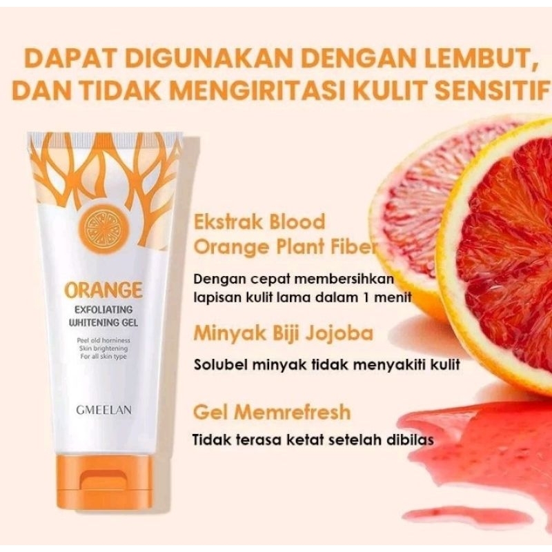 Gmeelan exfoliating gel 100% ori gmeelan orange gel