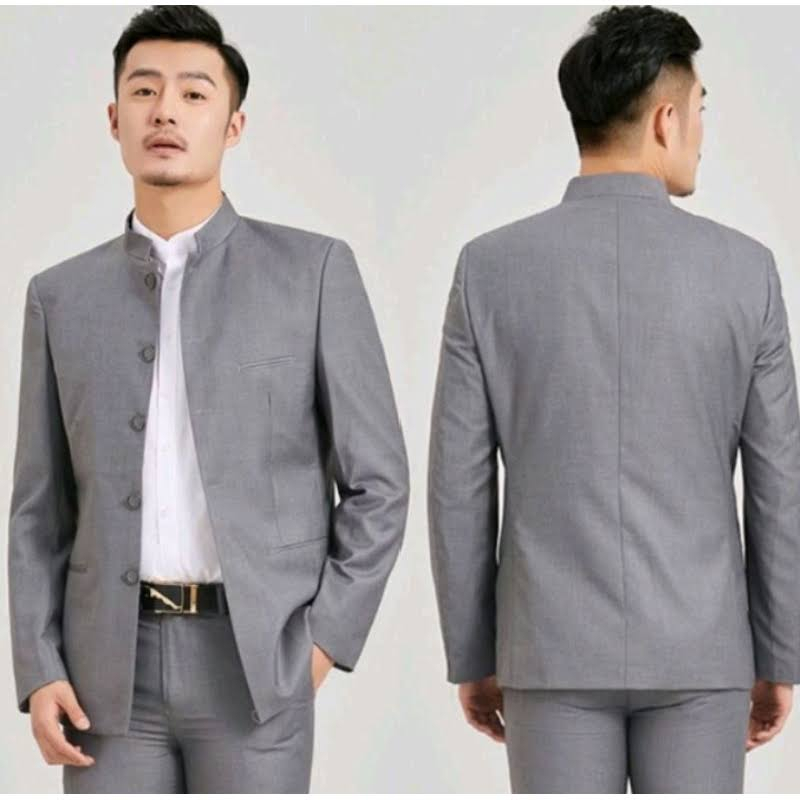 Pryza Stelan Jas Blazer Pria 2 in 1 Gakuran Jasko Model Terbaru Terpopuler Termurah Slimfit Formal C