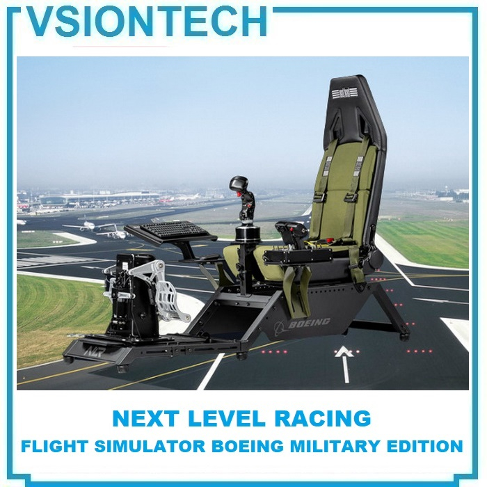 Next Level Racing Flight Simulator Boeing Military Edition - Kursi Cockpit Simulator Gaming PC PS3 P