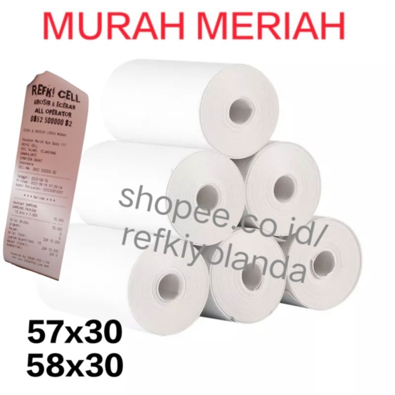 

KERTAS TERMAL /KERTAS STRUK 57/58MM MURAH BERKUALITAS