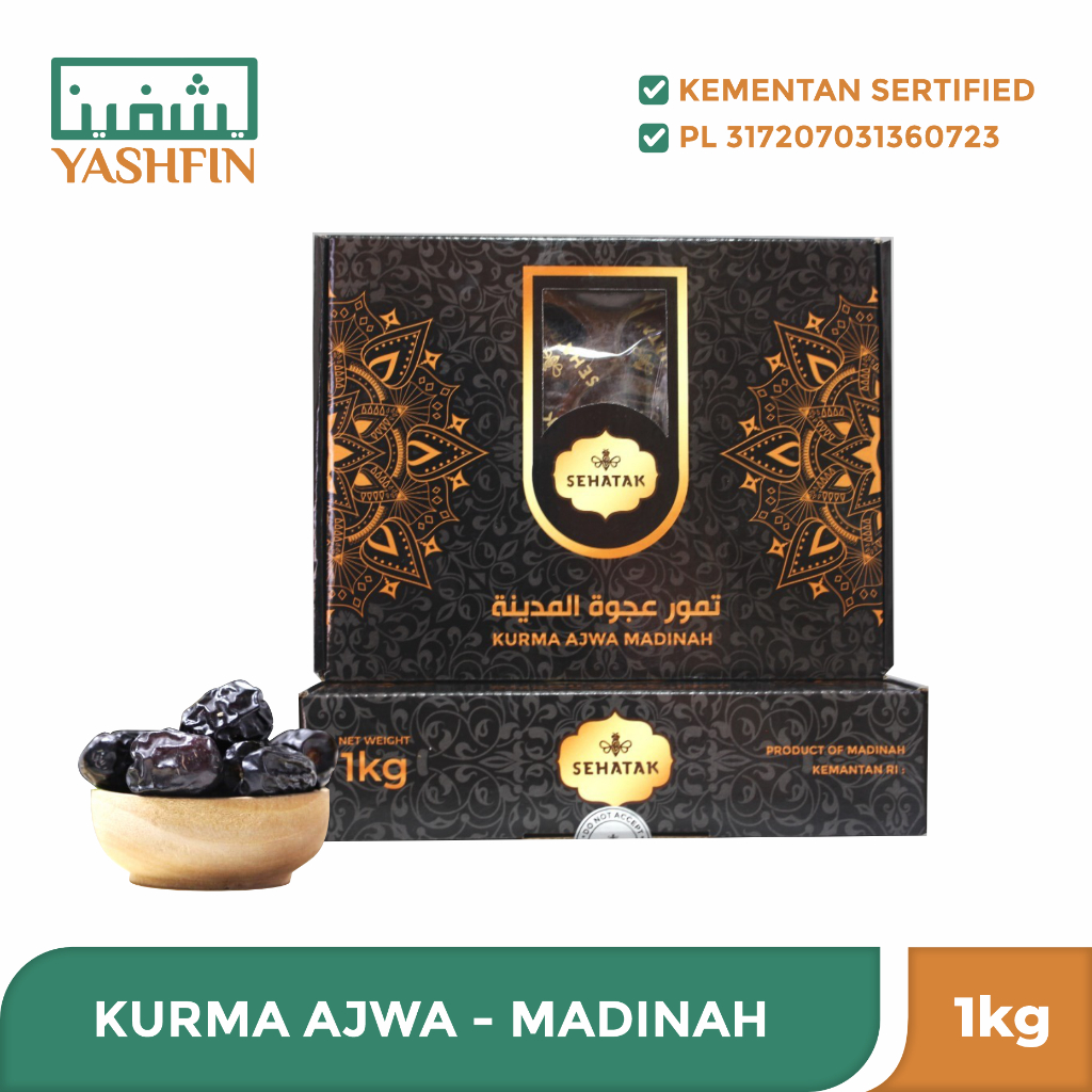 

Kurma Ajwa Asli Madinah Original kurma nabi 100%1kg 500gr