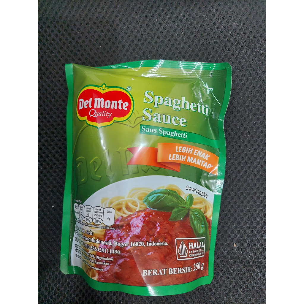 

DELMONTE SAUS SPAGHETI KEMASAN 250GRAM