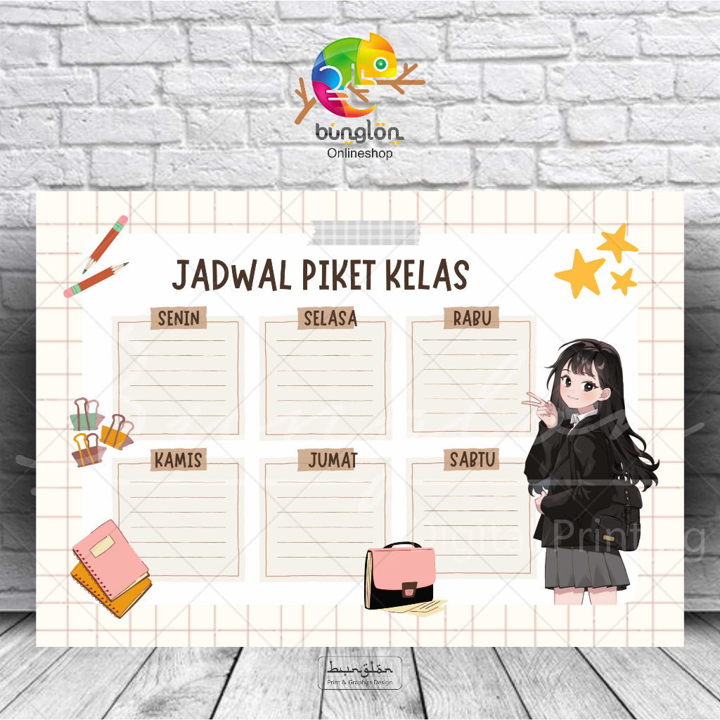 

Poster Edukasi Jadwal Piket Model B