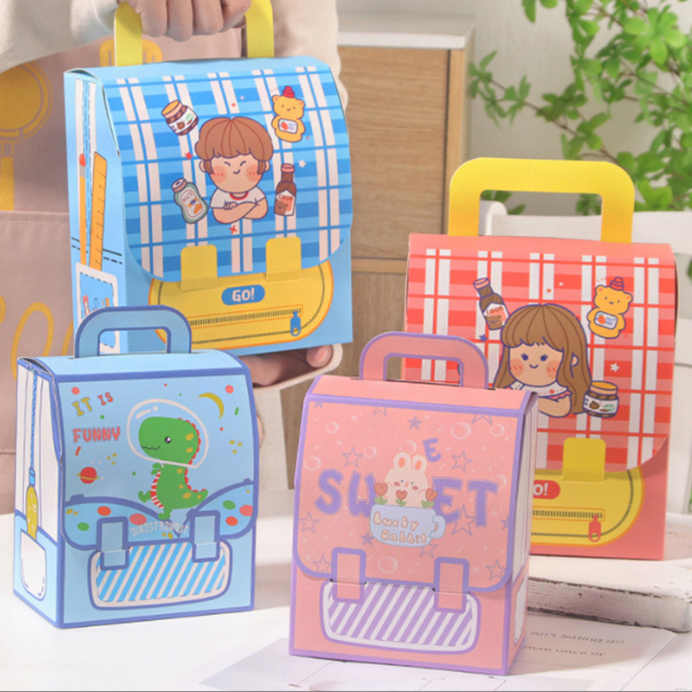 Box Goodiebag model Tas Sekolah Anak - Kardus Ulangtahun - Box hampers