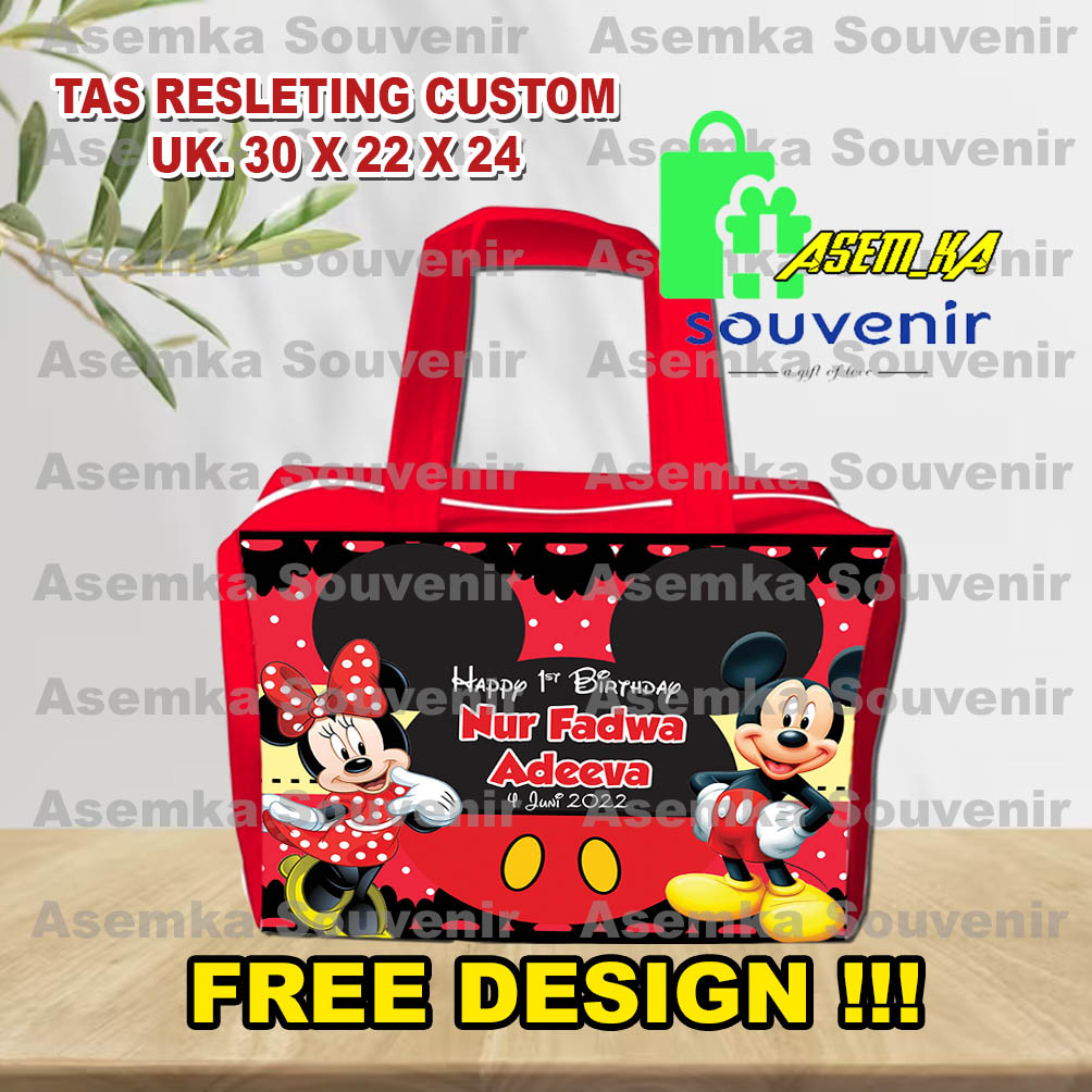 

TAS RESLETING ULTAH CUSTOM UK 30 x 22 x 24 (PxLxT) - GOODIE BAG TEBAL 75 GSM