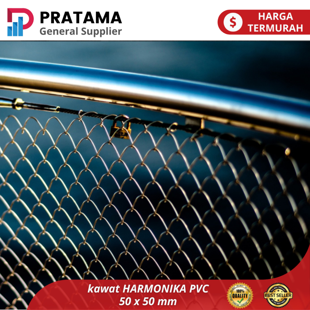 Kawat Harmonika PVC SNI BWG16 50x50 Kawat Pagar Harmonika pvc custom | surabaya