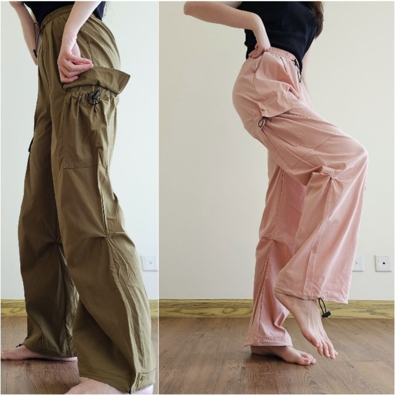 a131 - parachute pants celana parasut cargo kargo bisa jadi jogger free size celana lalisa blackpink