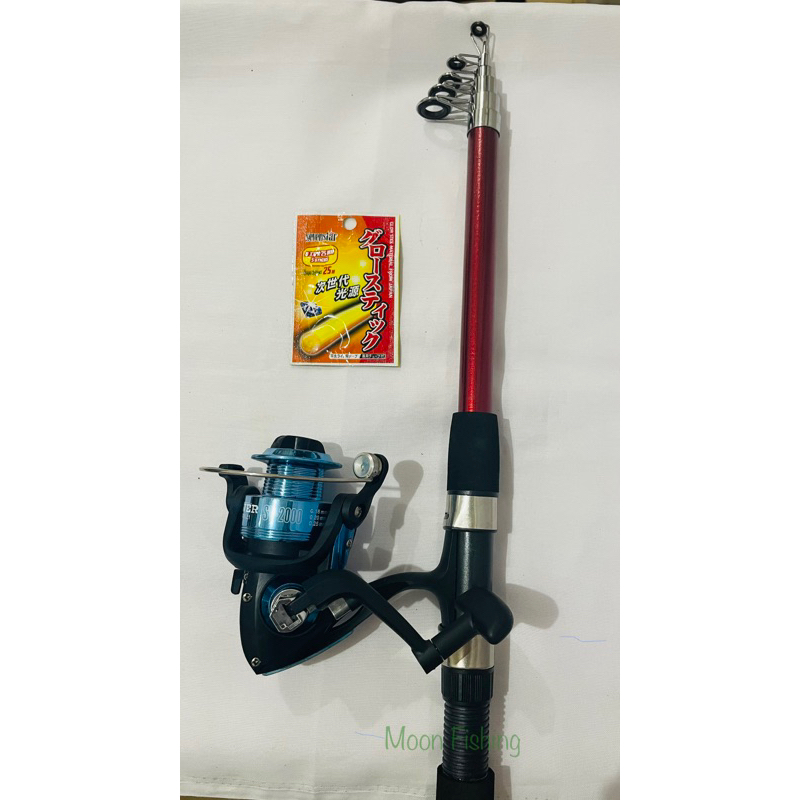 Joran Set antena 270+reel 2000 BONUS GLOWSTICK